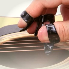 한스밀 초보자 핑거스타일 연습 손끝 통증 보호 기타 보조 기구 일렉기타액세서리, 검지 블랙