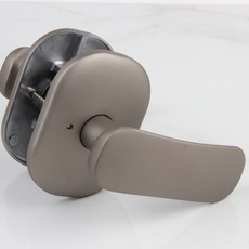방문손잡이 레버형 버튼형 그레이 ATL-4101 2종 세트, 1세트