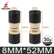 MTB 리어 쇼크 DU 부싱 8x22/24/32/44/50/52/54/68mm Ro shox 산악 자전거 서스펜션 부품 용 알루미늄, 8x52mm 2Pcs