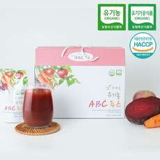 유기농 ABC주스 100포 믿고 먹는 100% 국내산 건강즙 쥬스 착즙 사과 당근 비트 원액 과채 무농약 친환경 국산, 120ml, 100개