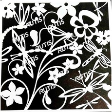 蝶古巴特 DIY 簍空模板 繪畫模版, 1個, ST-CU1-0187