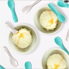 (柚子烘焙食品)繽紛 義式冰淇淋湯匙 210支入 彩色湯匙叉匙 冰沙匙 布丁匙 冰淇淋匙 蛋糕匙 湯匙 一次性 塑膠湯匙, 1個, 薄荷_8cm