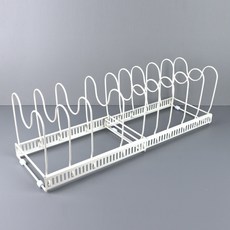 프라이팬 냄비 뚜껑 정리대, 화이트, 10단
