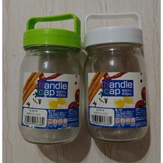 帶手柄玻璃儲物罐 450cc 保存瓶 密封罐 食品收納罐, 1個