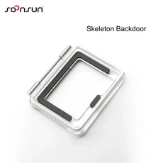 SOONSUN GoPro Hero 3+ 4용 백도어 케이스 커버 표준 방수 보호 하우징 교체 Go 액세서리, 1개, 03 Skeleton Backdoor