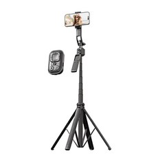 鋁合金桿C17手持穩定器 1.63公尺長 贈補光燈 迷你便攜 自拍腳架 自拍桿 可分體遙控, 1套, C17『手持穩定器』贈補光大燈x2, 手持穩定器 贈補光大燈x2, C17