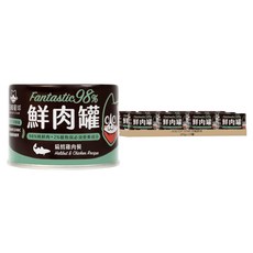 DOG CAT STAR 汪喵星球 全齡貓 98%無膠鮮肉主食罐, 扁鱈雞肉, 165g, 12罐