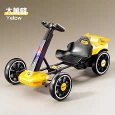 접이식 고카트 캠핑 어린이전동차 12V 야외 전동 어린이탈것 전동차 카키 4륜 제품 충전식, 범블비 싱글+배터리+음악+폼휠+접이식더블