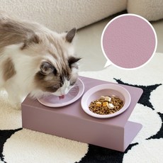 BENRAN 강아지밥그릇 강아지물그릇 강아지슬로우식기 고양이밥그릇 다기능 고양이밥그릇세트, 1개, 자주색