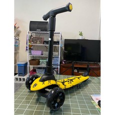 藍寶堅尼兒童摺疊滑板車(三輪滑板車 折疊車 兒童平衡車 滑步車 滑行車 兒童騎乘車, 綠色, 1個