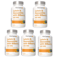 VitaCosmoX 눈영양제 루테인 40mg + 제아잔틴 4mg + 빌베리 400mg 445mg 야채캡슐, 5개, 120정