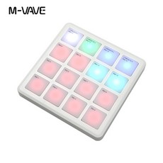 M-VAVE SMC-PAD 무선 MIDI 컨트롤러 패드 초보자를 16개의 MPC 드럼 패드가 포함된 충전식 배터리 휴대용 MIDI 컨트롤러, 1개