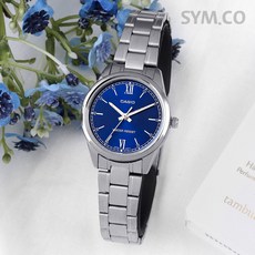 카시오 LTP-V005D-2B2 여성 메탈 손목 시계