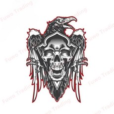 자동차 오토바이 헬멧 노트북 트렁크 바디 창 서핑 보드 방수 비닐 데칼 만화 스티커 해골, 1개, 10. E