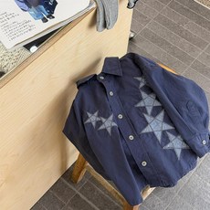 兒童春裝韓版刺繡襯衫