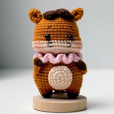 패크맨 띠별 뜨개질 키트 키링 코바늘 DIY 패키지 만들기, 말, 1개