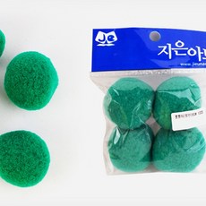유아 만들기 폼폼이 50mm 초록 유치원 어린이집, 1개