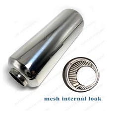 성능 배기 공명기 입구 출구 머플러 나선형 표면 시스템 자동차, 1개, 9. Smooth Surface B