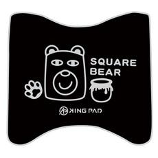 機車止滑立體腳踏墊, 方臉熊U35(淡灰)XS