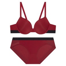 게스 블랙밴딩 골드로고 캐주얼 와이어브라+팬티세트RD(GDWBR911 BP911)