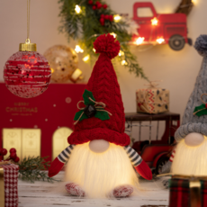 루미에르 크리스마스 인형 소품 산타 성탄절 장식 무드등, 레드, 1개