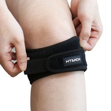 혁선생 의료용 무릎보호대 슬개골 러닝 아대 힘줄 밴드 Knee H-05, Black, 2개