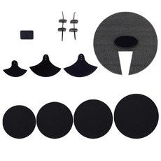 드럼 소음방지매트 실리콘 3개자바라 정음 매트 고무 방음매트 세트 감진 크기 가능, C08-골드색, 1개