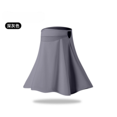 夏季冰感防曬披肩面罩 戶外騎行頭肩頸一體遮陽女款, 深灰色【冰感材質護肩護頸】