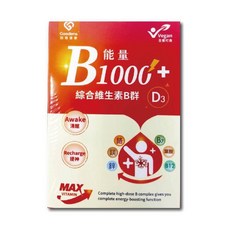 固德 能量B1000 綜合維生素B群植物膠囊 維生素D3 素食可食, 1個, 60顆