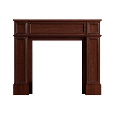 歐式實木壁爐裝飾櫃浮雕復古做舊拱形法式假壁爐裝飾客廳小壁爐架, ★胡桃木色 長100寬20高110☆