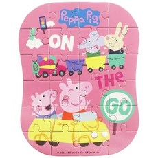 Peppa Pig 粉紅豬小妹拼圖 鐵盒拼圖 24/30片 佩佩豬拼圖 幼兒卡通拼圖, 1個, 24片
