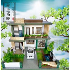 天羽精緻紙紮屋多款別墅/三合院/豪宅/新式靈屋附房契、魂身、管家往生用品, 藏金名邸, 1個