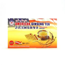 후스 아메리칸 인삼 티백 | 100% 위스콘신 재배 카페인 Hsu’s American Ginseng Tea Bags | 100% Wisconsin-Cultivated Caffei, 20개, 1개