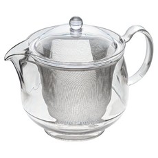 AKEBONO 曙產業 不鏽鋼網狀濾網茶壺, 730ml, 1個, 透明