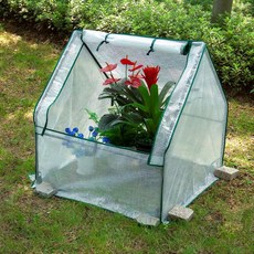 고양이비닐하우스 고양이 비닐 하우스 대형 길집, 1개, 단세포 뾰족지붕 흰색90x90x90cm