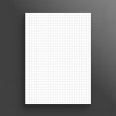 計祘紙方格紙：多功能草稿繪圖網格紙，學生商務坐標紙，易撕設計, 1個, 【1張紙】網格方格作業稿紙