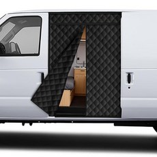 Federedevo Van 사이드 도어용 단열 도어 커튼 포드 E-시리즈/이코놀린/클럽 왜건 2003-2025용 마그네틱 보온 커버 - 윈터 캠퍼 밴을 위해 열을 유지하고 차