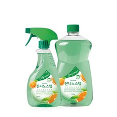 은나노스텝 시즌3 친환경 세정제 본품 550ml 1개 + 리필 1100ml 1개, 1세트, 1.65L