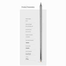 AY14 1Pcs 5.6M 201 스테인레스 스틸 휩 안테나 풀로드 라디오 포지티브 V GP DIY M10 교체용, 01 Silver