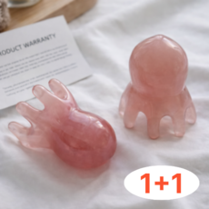 누비엘라 문어 얼굴 두피 바디 괄사 마사지기 1+1, 핑크, 2개