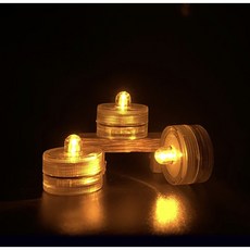 鬥魚隔離盒 療癒小品, 黃色鈕扣燈（2顆）, 2個