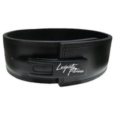 LEXPORTS 健力腰帶 牛皮快扣型 健身舉重腰帶, 星鑽銀扣-S號