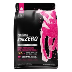 Nutrience 紐崔斯 SUBZERO 無穀犬糧 凍乾技術, 1個, 單一蛋白 美膚羊肉＋南瓜1.8KG