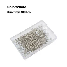 유리 볼 재봉 핀 멀티 컬러 스트레이트 퀼팅 DIY 공예 직물 박스 당 100 개 38mm