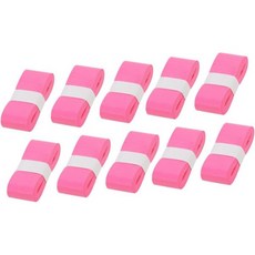 스쿼시그립 손잡이 핸들 라켓그립 낚싯대 스쿼시 피클볼용 배드민턴 라켓 그립 테이프 10개 교체 땀 흡수 쿠션 랩, Pink