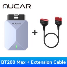 MUCAR BT200 MAX AI 자동차 진단 도구 ELM327 OBD2 블루투스 스캐너 CANFD 양방향 15가지 리셋 전체 시스템 진단 코드 리더