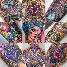 DH TAIWAN 紋身器材：Jenna Kerr 金屬質感刺青色料組，紋身設計師必備, 1個