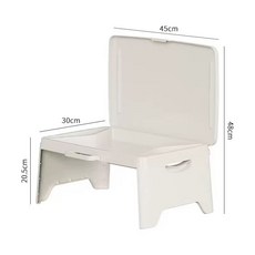 거와스 1인용 접이식 베드 테이블, 화이트