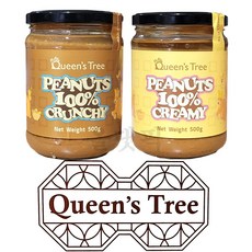 퀸즈트리 피넛버터 크런치+크리미, 1세트, 1kg