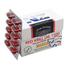 피터앤존 뉴질랜드 레드 크릴 오일 RED KRILL OIL 1500 60캡슐 [마누카 사이언스 마누카 허니 패션프루츠 & 레몬 (8개입) 증정], 4개, 60정